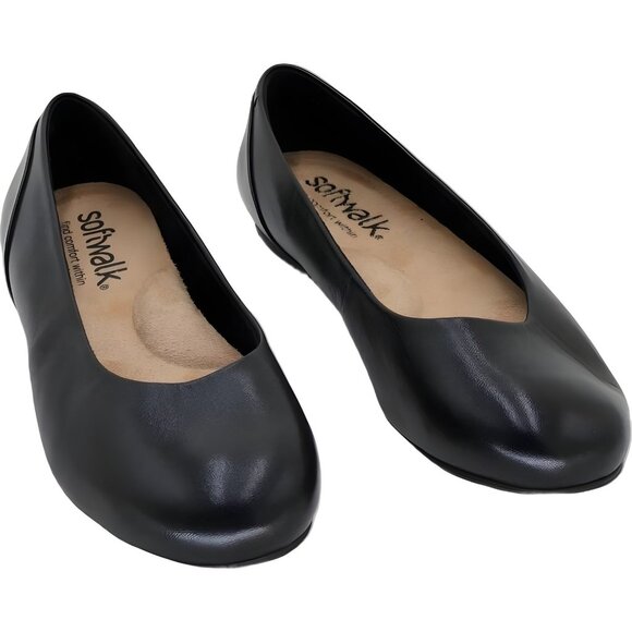 SoftWalk Sonoma Women’s Flats Black Comfort Slip-On US 7.5W - Picture 1 of 6